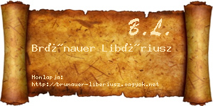 Brünauer Libériusz névjegykártya